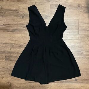 Bundle of 2 Rompers - Black V-neck Romper & Forever 21 Romper